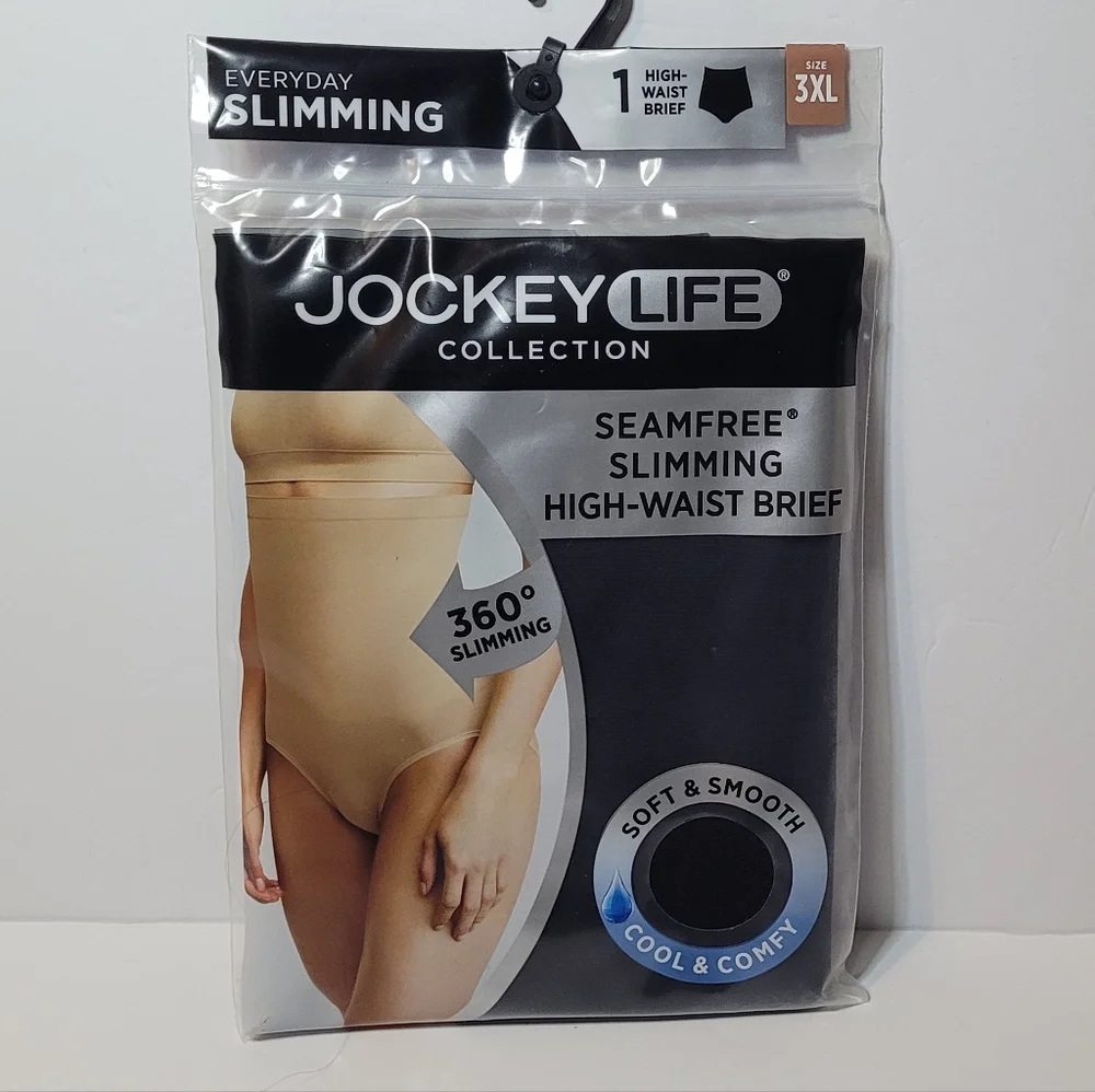 Jockey Life Seamfree Slimming High-Waist Brief Black Size 3XL